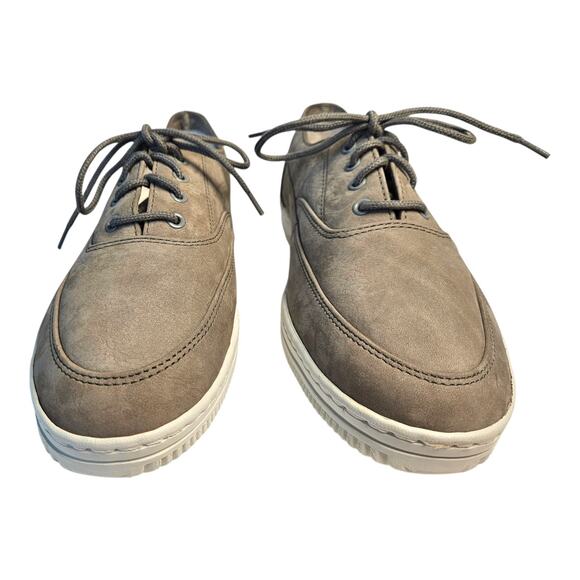 THORNTON BAY Men's 11 M Comfort Shoes Gray Leather Flats Rubber Sole Laces - Picture 2 of 9
